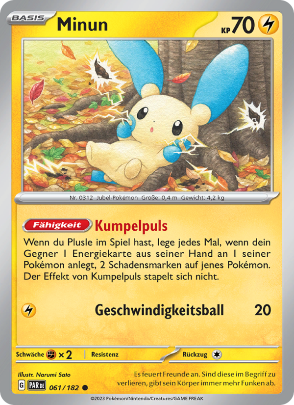 Minun 061 — Paradox Rift (German Pokémon TCG card)