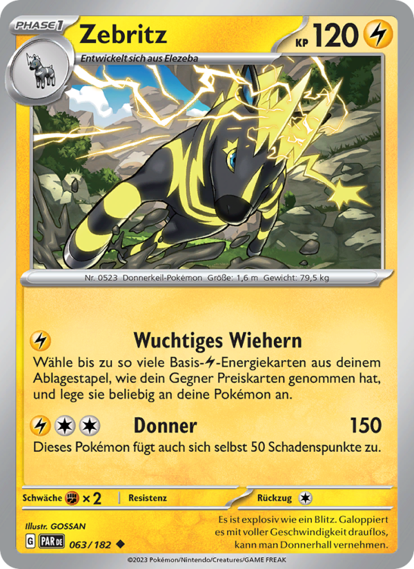 Zebritz 063 — Paradox Rift (German Pokémon TCG card)