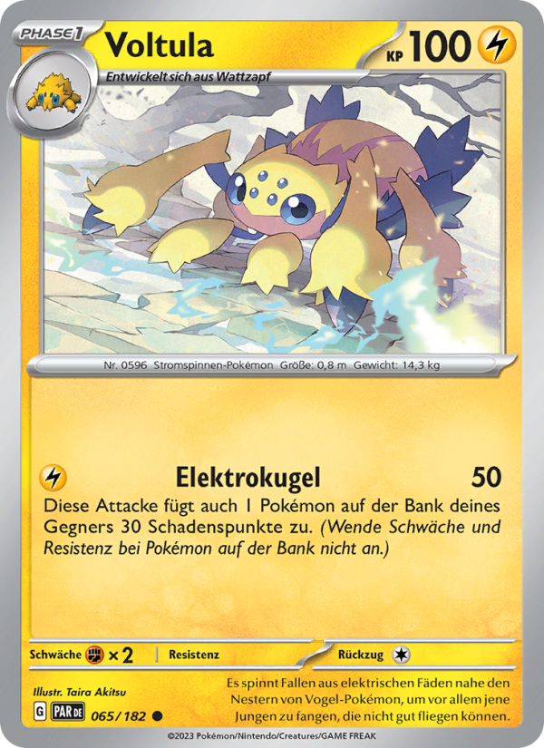 Voltula 065 — Paradox Rift (German Pokémon TCG card)