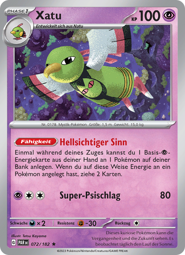 Xatu 072 — Paradox Rift (German Pokémon TCG card)