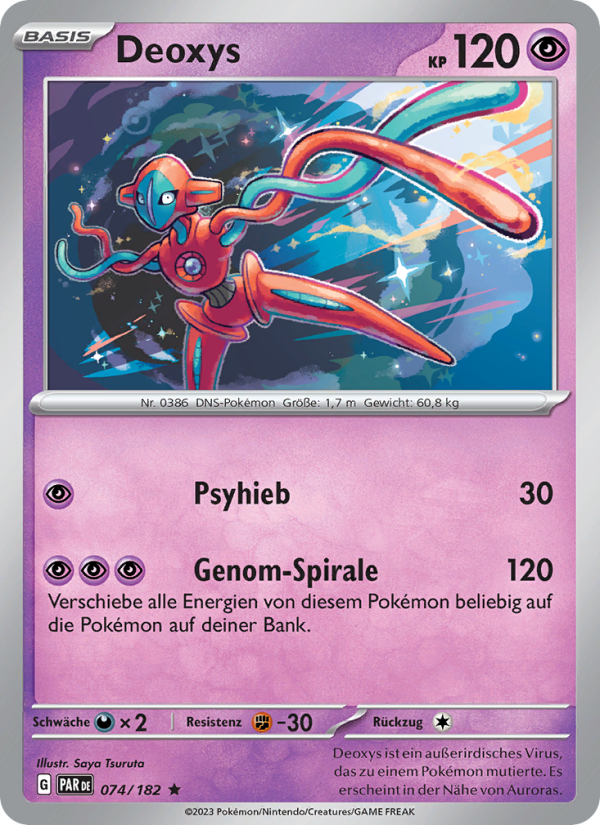 Deoxys 074 — Paradox Rift (German Pokémon TCG card)
