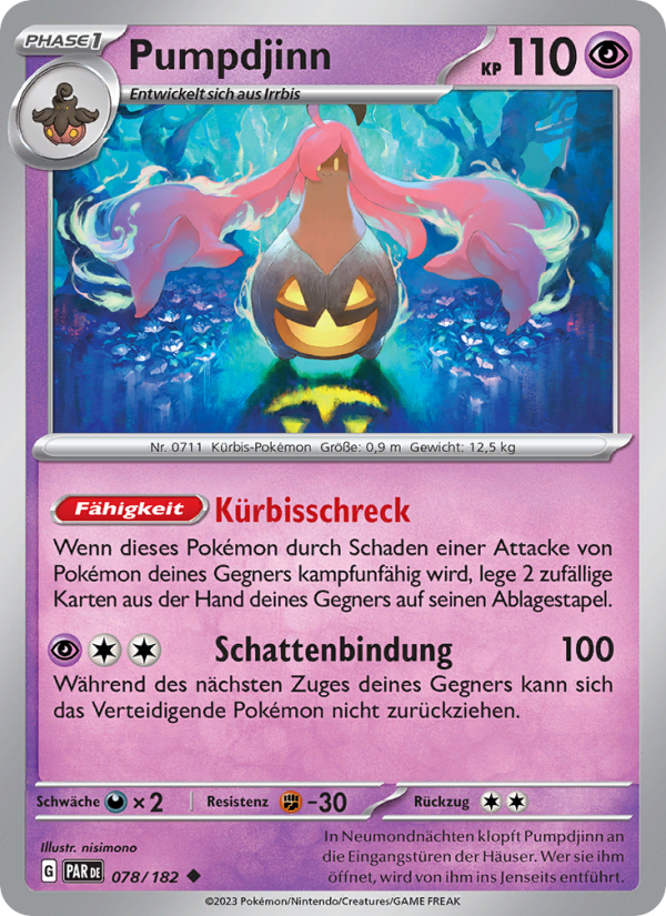 Pumpdjinn 078 — Paradox Rift (German Pokémon TCG card)