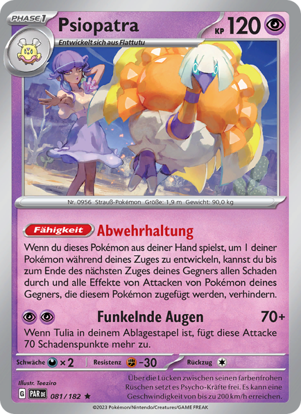 Psiopatra 081 — Paradox Rift (German Pokémon TCG card)