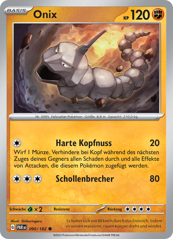 Onix 090 — Paradox Rift (German Pokémon TCG card)