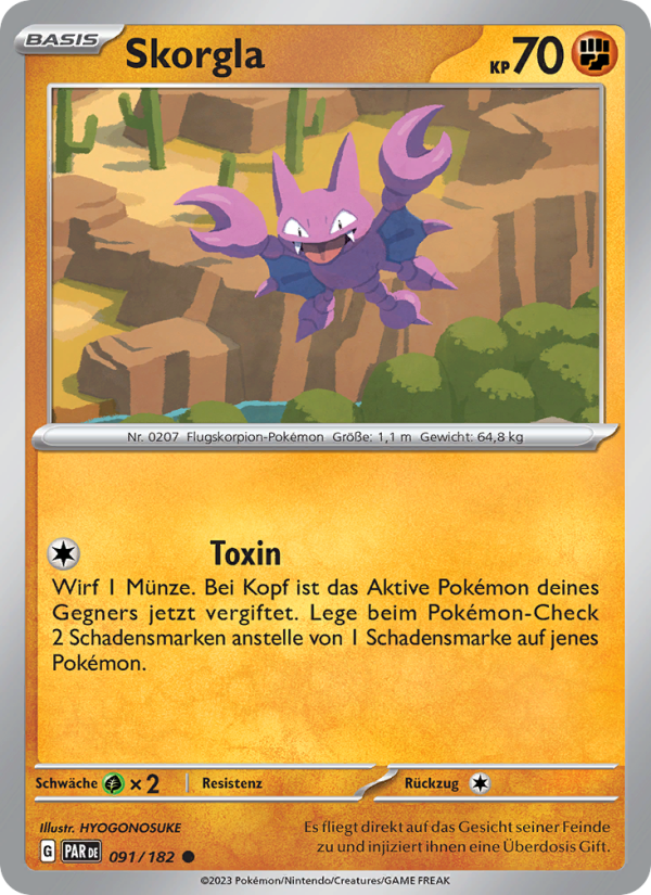 Skorgla 091 — Paradox Rift (German Pokémon TCG card)