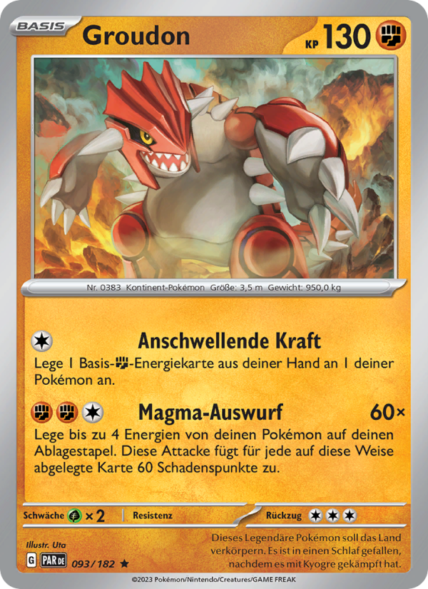 Groudon 093 — Paradox Rift (German Pokémon TCG card)