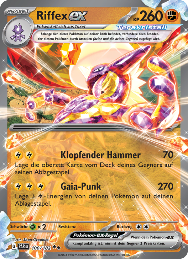 Riffex-ex 100 — Paradox Rift (German Pokémon TCG card)
