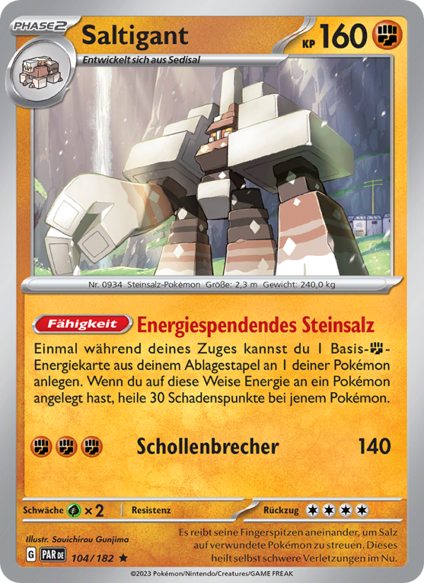 Saltigant 104 — Paradox Rift (German Pokémon TCG card)