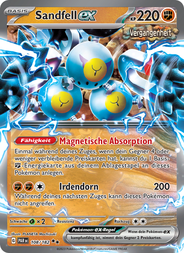 Sandfell-ex 108 — Paradox Rift (German Pokémon TCG card)