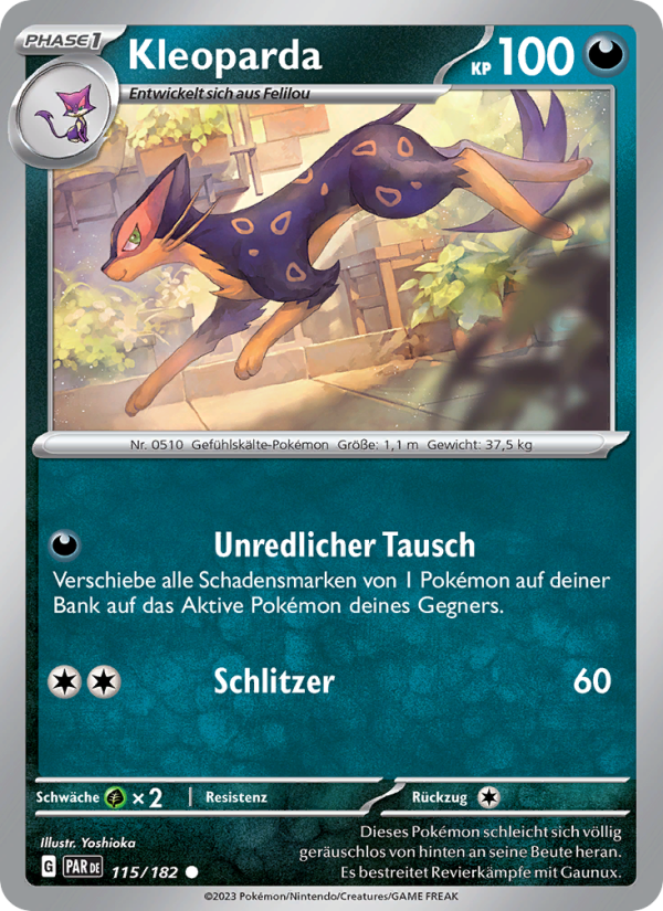 Kleoparda 115 — Paradox Rift (German Pokémon TCG card)