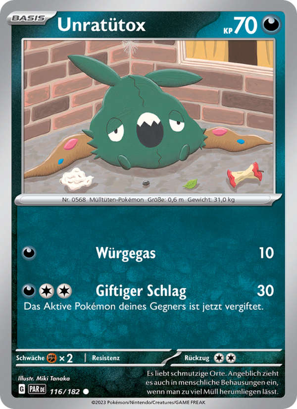 Unratütox 116 — Paradox Rift (German Pokémon TCG card)