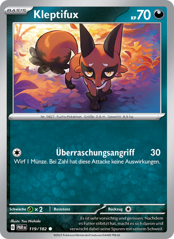 Kleptifux 119 — Paradox Rift (German Pokémon TCG card)