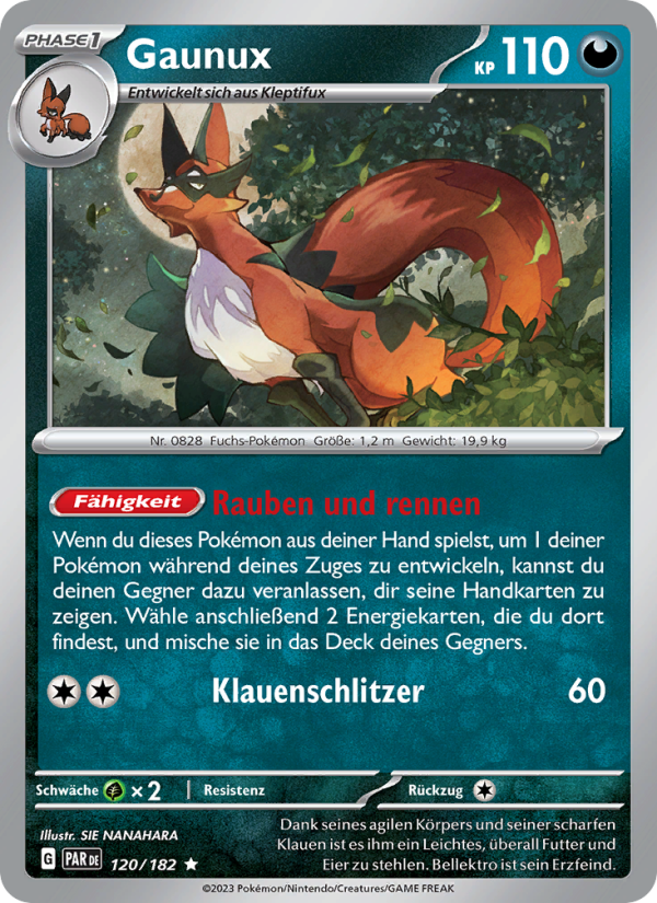 Gaunux 120 — Paradox Rift (German Pokémon TCG card)