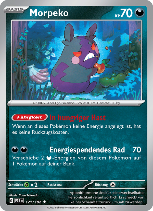 Morpeko 121 — Paradox Rift (German Pokémon TCG card)