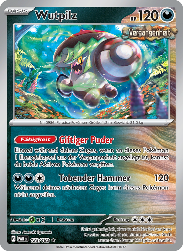 Wutpilz 123 — Paradox Rift (German Pokémon TCG card)