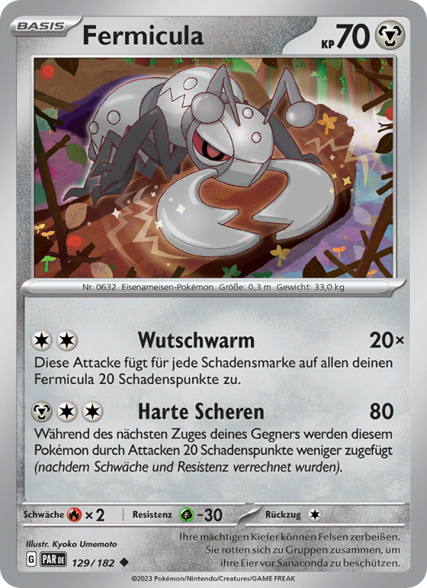 Fermicula 129 — Paradox Rift (German Pokémon TCG card)