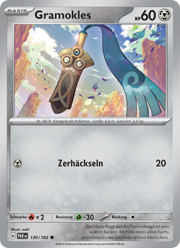 Gramokles 130 — Paradox Rift (German Pokémon TCG card)