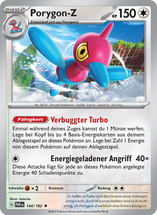 Porygon-Z 144 — Paradox Rift (German Pokémon TCG card)