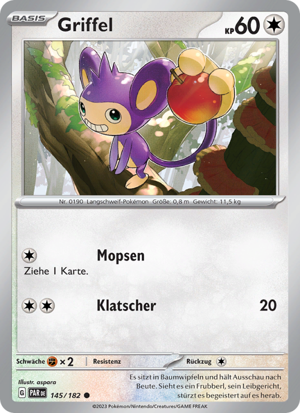 Griffel 145 — Paradox Rift (German Pokémon TCG card)