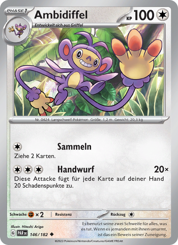 Ambidiffel 146 — Paradox Rift (German Pokémon TCG card)