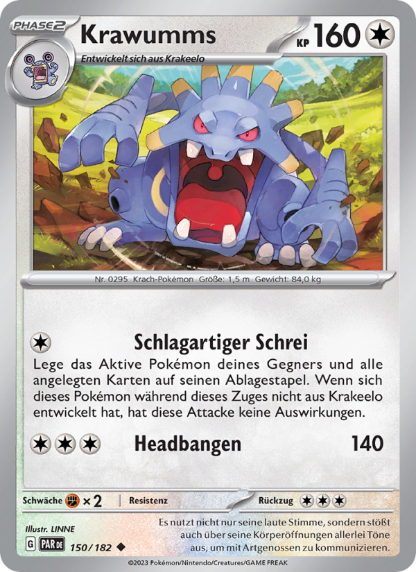 Krawumms 150 — Paradox Rift (German Pokémon TCG card)