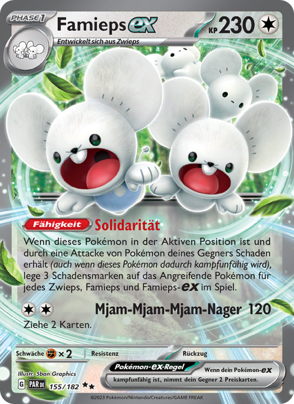 Famieps-ex 155 — Paradox Rift (German Pokémon TCG card)