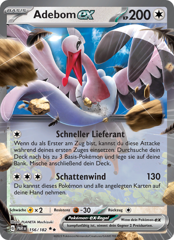Adebom-ex 156 — Paradox Rift (German Pokémon TCG card)