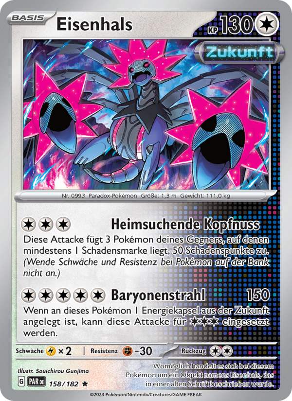 Eisenhals 158 — Paradox Rift (German Pokémon TCG card)