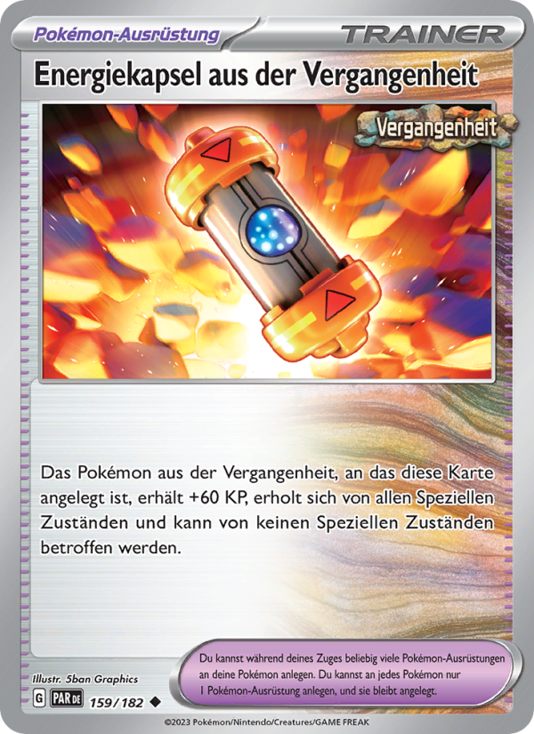 Energiekapsel aus der Vergangenheit 159 — Paradox Rift (German Pokémon TCG card)