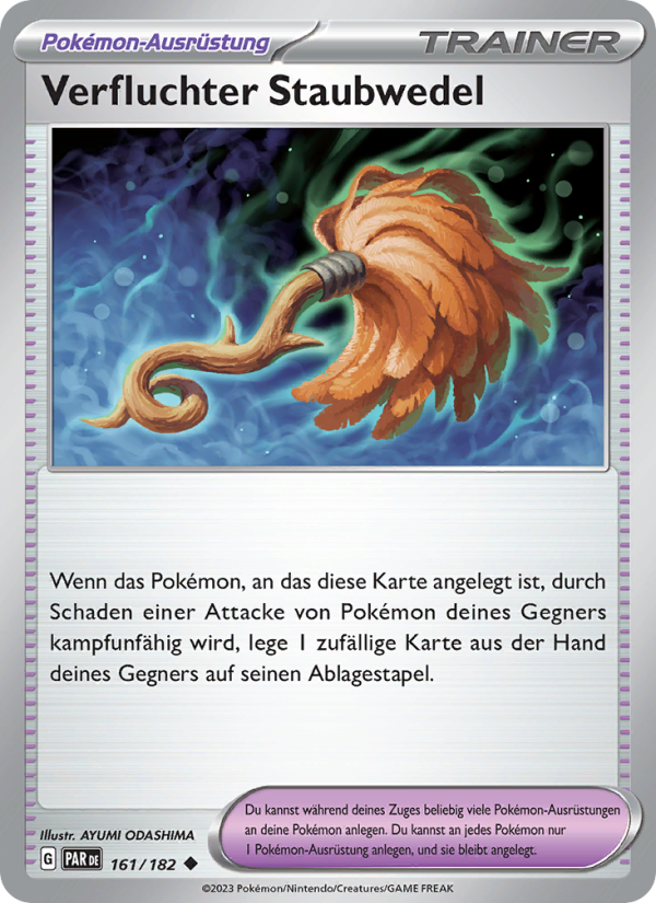 Verfluchter Staubwedel 161 — Paradox Rift (German Pokémon TCG card)
