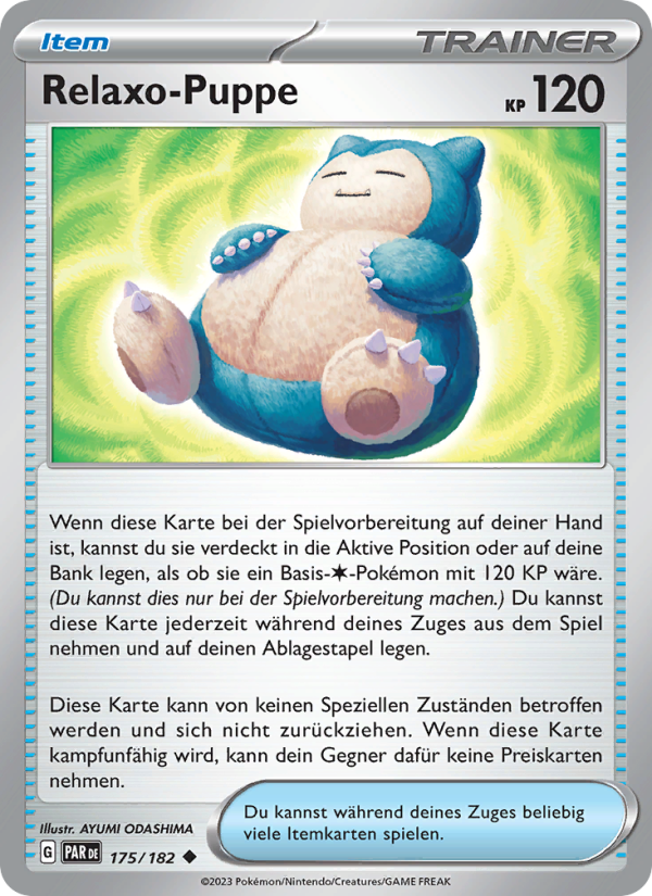 Relaxo-Puppe 175 — Paradox Rift (German Pokémon TCG card)