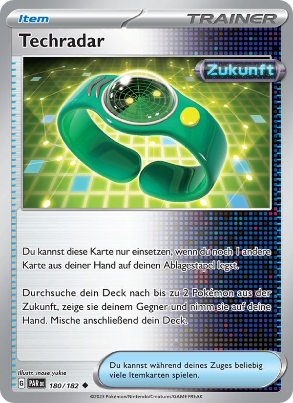 Techradar 180 — Paradox Rift (German Pokémon TCG card)