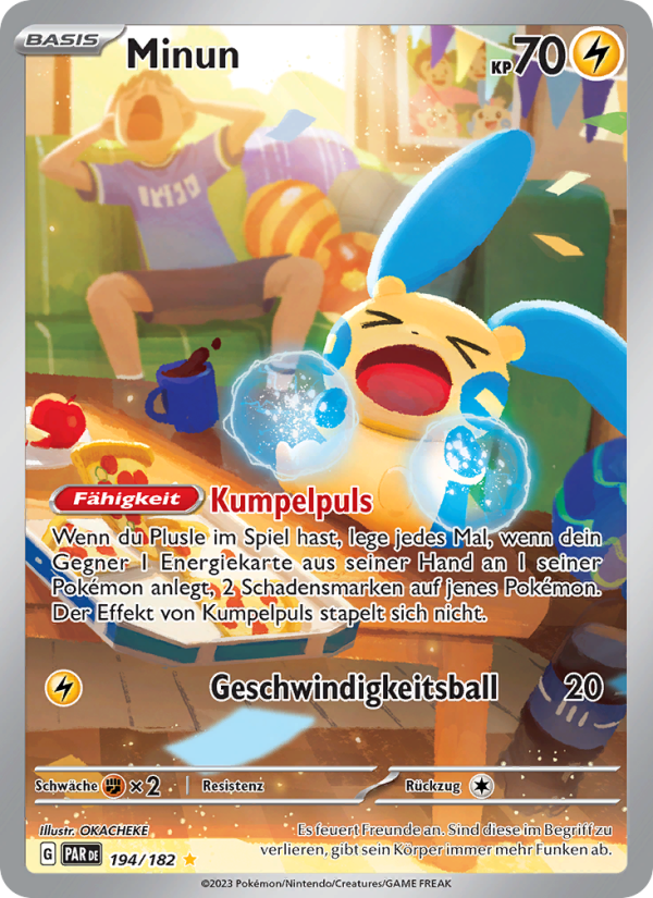 Minun 194 — Paradox Rift (German Pokémon TCG card)