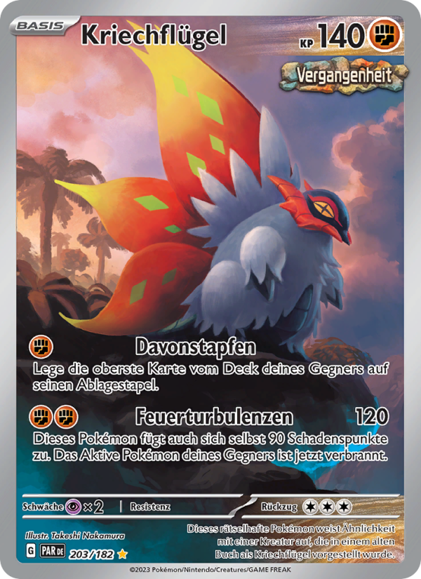 Kriechflügel 203 — Paradox Rift (German Pokémon TCG card)