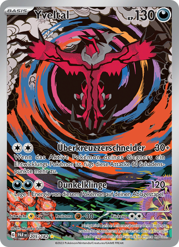 Yveltal 205 — Paradox Rift (German Pokémon TCG card)