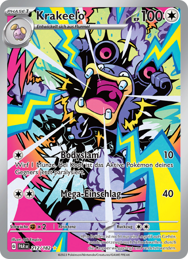 Krakeelo 212 — Paradox Rift (German Pokémon TCG card)