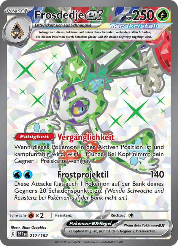 Frosdedje-ex 217 — Paradox Rift (German Pokémon TCG card)
