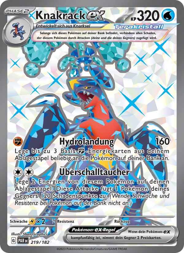 Knakrack-ex 219 — Paradox Rift (German Pokémon TCG card)