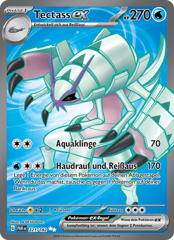 Tectass-ex 221 — Paradox Rift (German Pokémon TCG card)