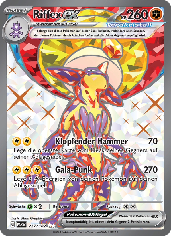 Riffex-ex 227 — Paradox Rift (German Pokémon TCG card)