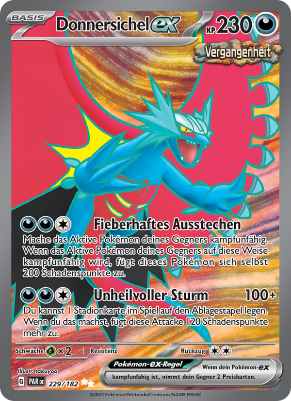 Donnersichel-ex 229 — Paradox Rift (German Pokémon TCG card)