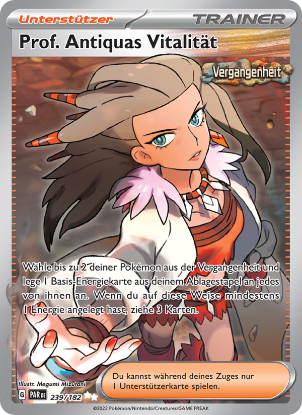 Prof. Antiquas Vitalität 239 — Paradox Rift (German Pokémon TCG card)