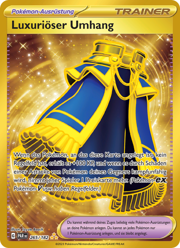 Luxuriöser Umhang 265 — Paradox Rift (German Pokémon TCG card)