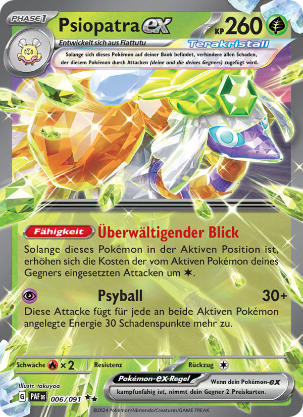 Psiopatra-ex 006 — Paldeas Schicksale (German Pokémon TCG card)