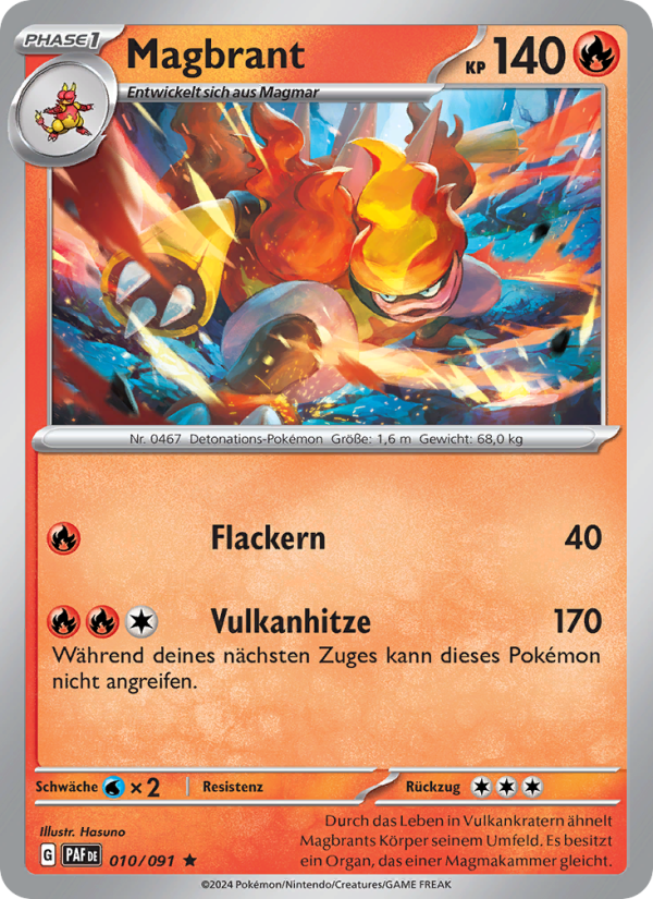 Magbrant 010 — Paldeas Schicksale (German Pokémon TCG card)