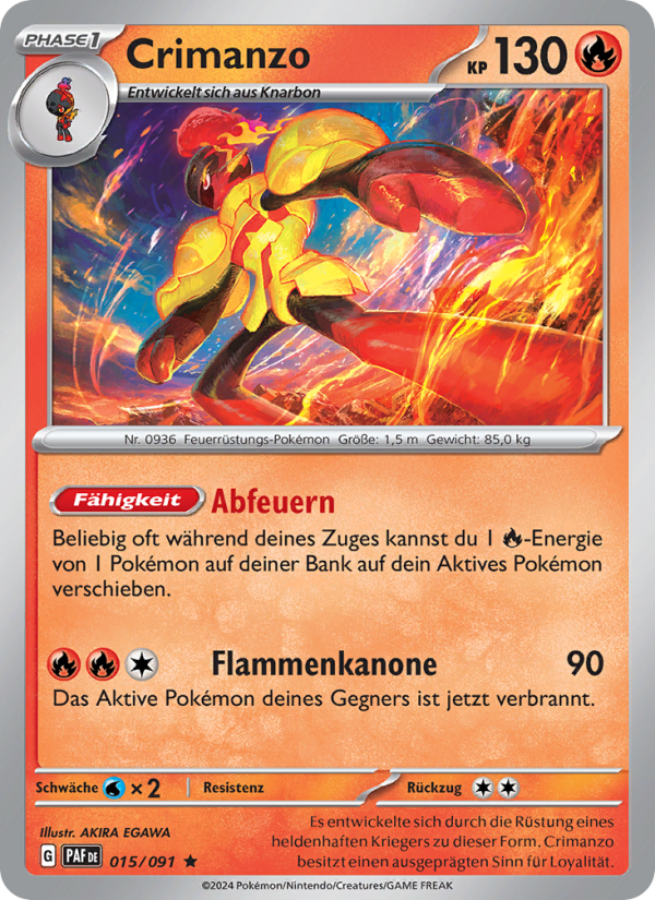 Crimanzo 015 — Paldeas Schicksale (German Pokémon TCG card)