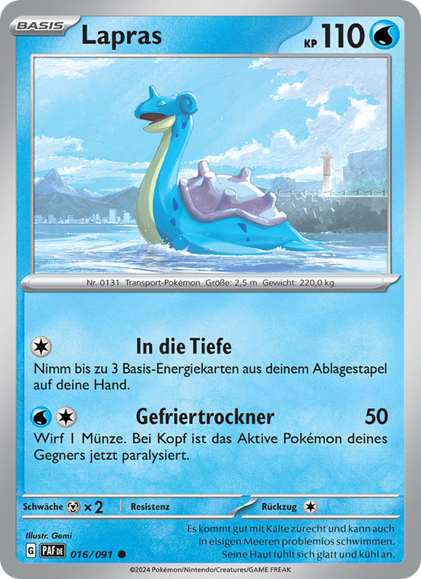 Lapras 016 — Paldeas Schicksale (German Pokémon TCG card)