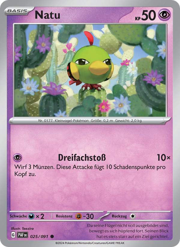 Natu 025 — Paldeas Schicksale (German Pokémon TCG card)
