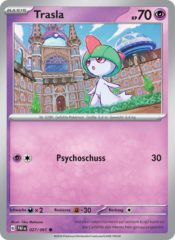 Trasla 027 — Paldeas Schicksale (German Pokémon TCG card)