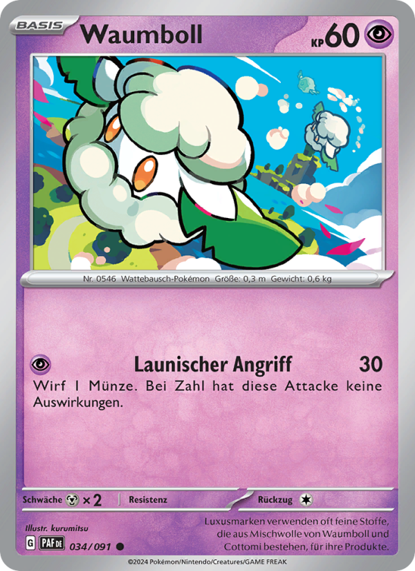 Waumboll 034 — Paldeas Schicksale (German Pokémon TCG card)